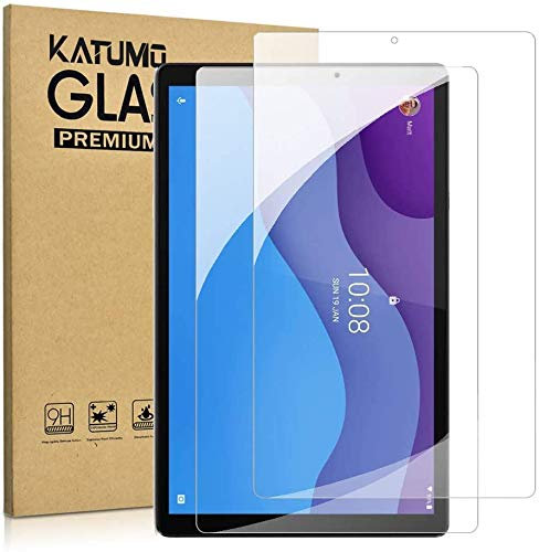 KATUMO [2 Pack Screen Protector compatible with Lenovo Tab M10 10.1 HD 2nd Gen TB-X306F/X306X HD Clear Scratch Resistant Tempered Glass Film Identify Tablet Model （TB-X306X/ X306F）