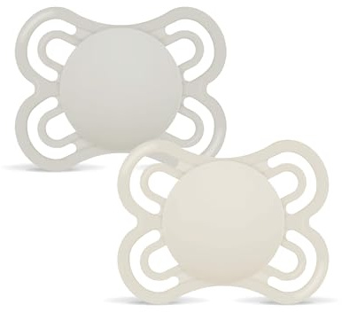 MAM Perfect S196 Schnuller Set mit Sauger aus ultraweichem Silikon, für Babys ab 0 Monaten, mit selbststerilisierbarer Box, neutral, 2-teiliges Set