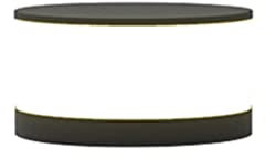 WFZRXFC IP54 wasserdichte und rostfreie Mastlampe Aluminium Lampenkörper/PC Lampenschirm Pillar Light Moderne minimalistische runde Außenleuchte Courtyard Villa Gartenbeleuchtung