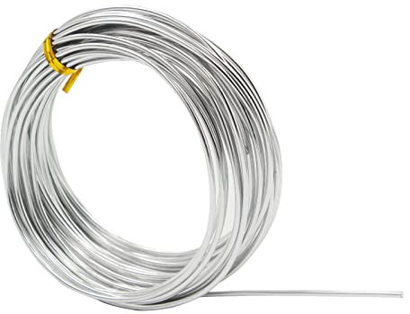 2mm Aluminum Craft Wire, 12 Gauge Sculpting Wire, Bendable Crafting Wire for Sculpting, Modelling, Skeleton, Floral Making, Jewelry Making, Wire Weaving and Wrapping