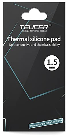 Thermal Pad 14.8 W/mK, 85x45x1.5mm, Non Conductive Heat Resistance High Temperature Resistance, Silicone Thermal Pads for Laptop Heatsink GPU CPU LED Cooler (1.5mm)