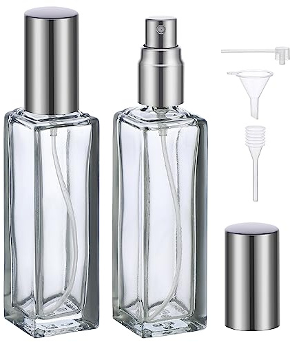 Segbeauty 20ml Refillable Perfume Bottle Travel, 2pcs Empty Glass Spray Bottles Atomizer, Mini Pocket Leakproof Fine Mist Sprayer for Perfume Cologne Dispenser Fragrance Container Set Travel Accessory
