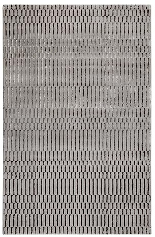 Wecon Home Esprit Kurzflor Teppich mit schlichtem geometrischem Design für Wohnzimmer, Schlafzimmer oder Arbeitszimmer – Linn (120 x 170 cm, grau)