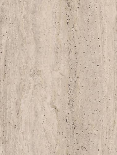 Stone-Marble | Natursteindekor Marmor Soft Matt - Möbelfolie Selbstklebende Tapete Vinyl Folie für Möbel Wand Regal (100x122cm) Farbe MK15 - Raw Travertine - Roher Travertin