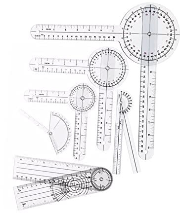Regla Médica de 6 uds., Goniómetro de Dedo Espinal, Regla Transportadora, Cinta Métrica, Regla de ángulo del Transportador Médico, Herramienta de Medición