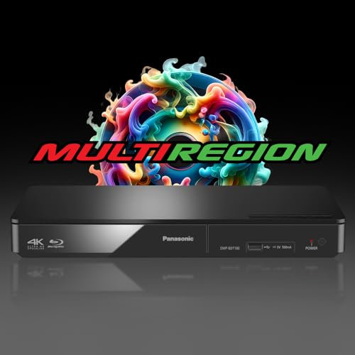 MULTIREGION Blu-ray Player Compatible with Panasonic DMP-BDT180EB 2D/3D - LAN (No WiFi) All Zone Code Free Blu-Ray Regions A, B & C DVD Regions 1-8 - DMP-BDT180