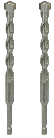 Sabre Tools 1/2 Inch x 6 Inch Masonry Drill Bit, Carbide Tipped 2-Pack for Concrete, Brick, Stone, 1/4” Hex Shank, Impact Performance (1/2 x 6, 2)