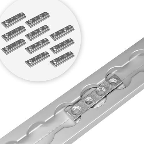 LASIPROFI - Nutenstein M6/M8 für Airlineschiene | Airlineschiene Fitting im 10er Set | zum Einschieben | Material: verzinkter Stahl | Größe: 50,5x18 x 5,5mm