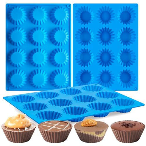 PeanutMold CLUEWR - 3 stampi per burro di arachidi, 12 cavità, in silicone antiaderente, per cioccolatini e caramelle