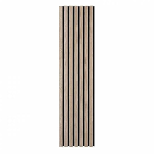 DECOON Panneau tasseaux Bois - chêne Clair Fond Noir - 120 x 30 x 1,9 cm
