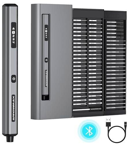 ARROWMAX Destornillador eléctrico recargable con microprocesador de 32 bits y pantalla OLED HD para tareas de alta precisión, hasta 3,47 in-lb/4,0 kgf.cm de par de torsión, para reparaciones (SES MAX)