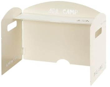 Fiorky fore-brise pliable pour cuisinière à gaz de camping avec couche de rangement pour cuisinière à gaz d'extérieur ultra léger et portable (triple pli blanc)
