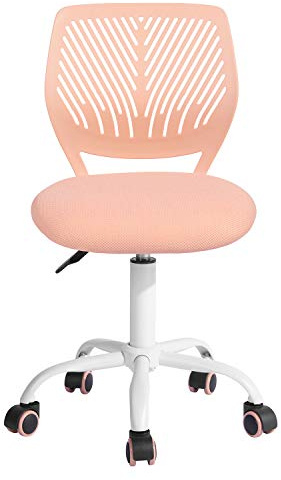 FurnitureR Schreibtischstuhl, ergonomischer Drehstuhl ohne Armlehnen, höhenverstellbarer Bürostuhl mit Rollen, komfortabler Arbeitsstuhl für Home Office, Schlafzimmer und Arbeitszimmer
