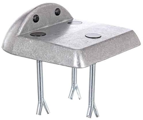 Alberts 422370 Auflaufschuh | Aluminium-Druckguss | 154 x 186 mm | 60 mm über Boden