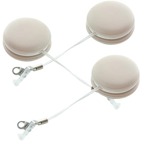 TOYANDONA 3pcs Macaron Shaped Screen Cleaner Wipes with Hook for Glasses and Mobile Screens, Abs and Metal Material, Portable Design Can Be Put in Handbag