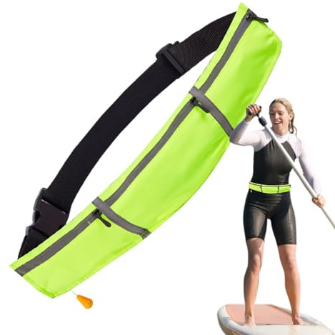 Schwimmgürtel Für Erwachsene | Schwimmweste Mit 150N Auftrieb - Automatisch Aufblasbarer Reflektierender Schwimmhilfe Für Hochwasserrettung, Segeln, Pool & Wassersport