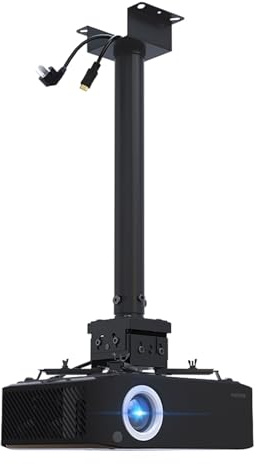 Universal Adjustable Projector Ceiling Mount with Extension Arms Heavy-Duty Bracket for Easy Installation Compatible with Most Projectors Ideal for Home Theater and Office Use