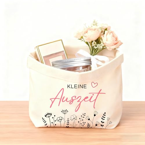 Brotkorb Kleine Auszeit Geschenkkorb-Viele schöne Momente Im Neuen Zuhause,Wellness Geschenke für Frauen Mama, Geschenk zum Einzug,Einweihungsgeschenk Wohnung (Kleine Auszeit-01)