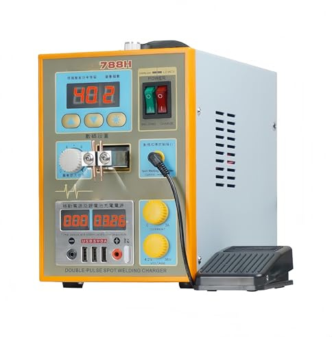 Handheld Pulse Spot Welder Battery Welding Machine with Cooling System, LED Lighting, Pulse & Current Display for 18650/14500 Lithium Battery Packs