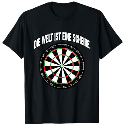 Darts T-Shirt für Männer Die Welt Ist Eine Scheibe Dart T-Shirt