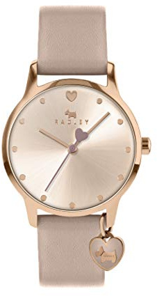 RADLEY Heart Dial Ladies Cobweb Leather Strap Heart Charm Watch RY2916A