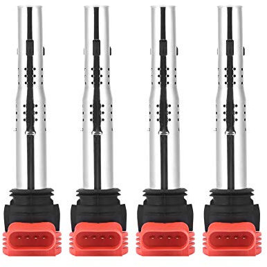EVGATSAUTO Zündspulenpaket 4-teiliges Zündspulensystem für MK5 und MK6 Rabbit 6E905115E 07K 905 715F