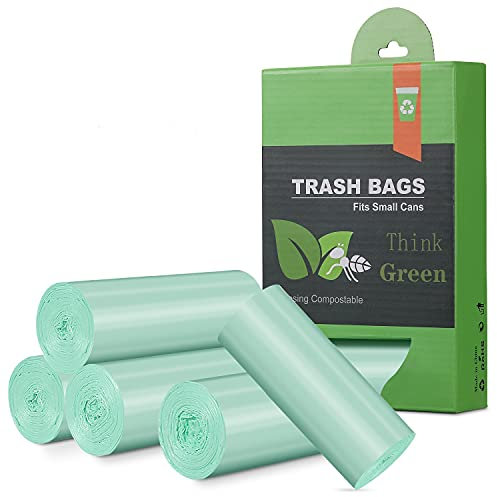 IceFrog Müllbeutel für Kompostbehälter 10 Liter 5 Rollen 125 Stück Küchen Lebensmittel Müllsäcke 100% biologischer und abbaubarer Beutel mit Zertifizierung