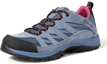 Columbia Women's Crestwood low rise hiking shoes, Blue (Zinc x Dark Fuchsia), 7 UK