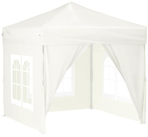 vidaXL Partyzelt Faltbar mit Seitenwänden Gartenzelt Festzelt Pavillon Zelt Gartenpavillon Gazebo Gartenlaube Bierzelt Faltzelt Camping Blau 2x2 m