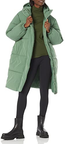 Amazon Essentials Women's Long Puffer Jacket, Sage Green, 3X