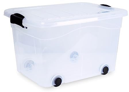 Aufbewahrungsbox Anzio 60 l mit Rollen + Deckel