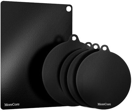 MoreCore Induktionsschutzmatte | Herdabdeckplatte | Herdabdeckung Induktionsfeld | kochfeld Abdeckung | Induktionsmatte | Abdeckung Induktionskochfeld | Silikon Matte | Herdabdeckplatten | 5 Stück
