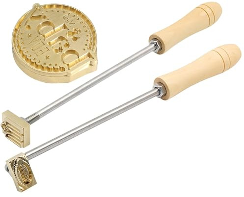 Custom Logo Branding Iron, Personalised Metal Branding Iron Heat Stamp Making Kit,Custom Wood Burning Stamp Heating for Leather Wood Paper Meat Cake Bread Baking Stamping