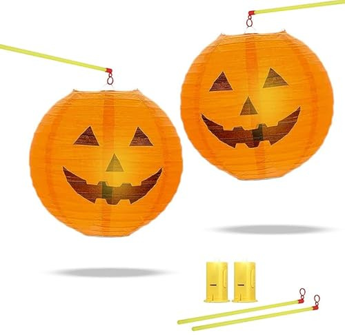 Halloween kürbis Laterne,kürbis Laterne für aufhängen,Pumpkin Lantern Decoration,Faltbare Papierlaternen Dekorative für Home Party Halloween Dekoration (Kürbis)