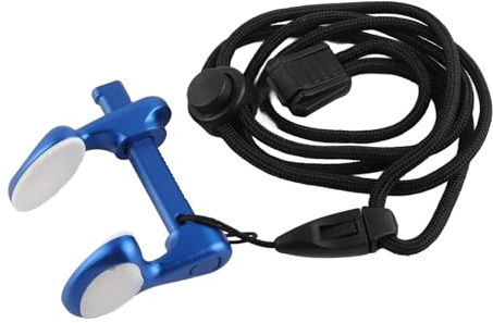 Tappo per Naso per Nuoto Clip per Naso per Immersione in Lega di Alluminio, Clip per Naso per Immersione con Clip per Naso con Cordino (Blue)