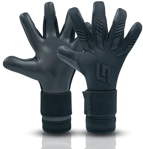 GRIPMODE Blackout Hybrid 2.0 - Guanti da portiere con rivestimento in lattice Griptec® per tutte le condizioni atmosferiche, guanti da portiere per bambini, ragazzi e adulti, taglia 10