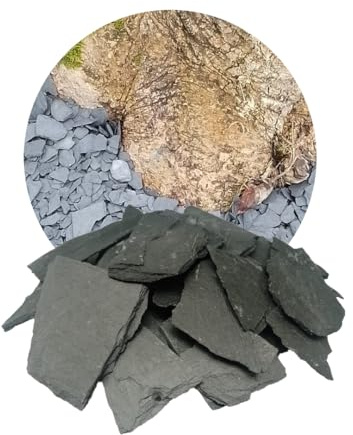20 kg, 5 bis 20 cm Schiefersplitt Rasenkantensteine Gartenplatten Zierkies Schiefer Garten Teichkies Teichumrandung Schieferplatten Kies Schieferplatte,Randsteine Mauersteine Schieferbruch Bruchsteine