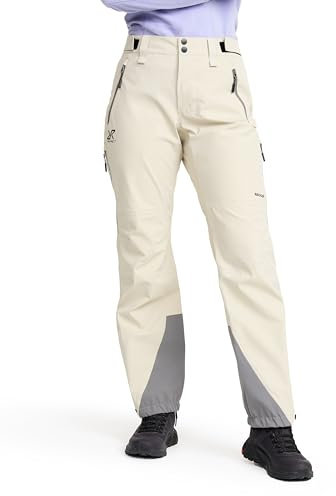 RevolutionRace Cyclone 3L Shell Pants für Damen, wasserdichte Hose mit Recco-Reflektoren zum Wandern, Peyote, M