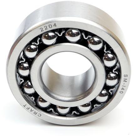 Parts and Parts Pendelkugellager 2204 c3 20x47x18mm, DIN 630, hohe Belastbarkeit, langlebige selbsthaltende Pendelkugellager, geringe Reibung, ideal für Förderanlagen, Industriemotoren