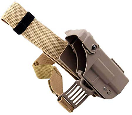ANSNOW Taktischesenholster Molle, Taktisches Beinholster, Verstellbar, Airsoft-Pistole, Beinholster Für Männer Und Frauen, Rechtshänder, Oberschenkel-Pistole,Entasche, Beuteltasche, Jagdzubehör Für