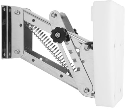 Support de moteur hors-bord, support de moteur hors-bord à 2 temps, charge maximale de 7,5 HP à 20 CV, support de moteur de bateau réglable en acier inoxydable 304 – Blanc