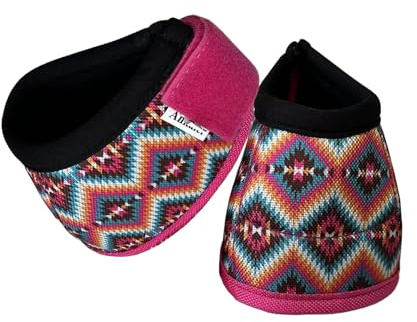 Ankaier Overreach Bell Boots for Horses | Superb Hoof Protection | Easy Put On Quick Wrap Hook & Loop | Comfortable Durable | Reliable Shock Absorbing 2 Counts (PinkDiamond, Medium)