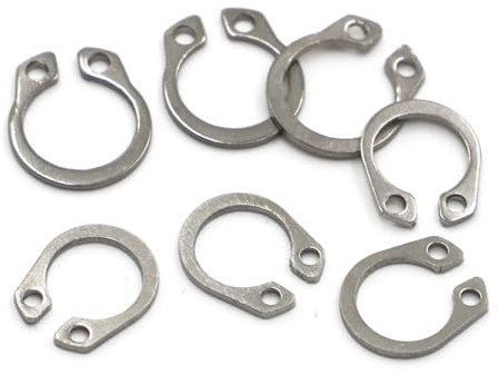 KSeSii Arandela de eje tipo C Acero inoxidable 304 Anillo elástico tipo C Anillo de seguridad externo M3-M30 de retención a presión(M26 10pcs)