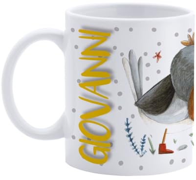 Paolo Chiari Tazza in Ceramica Caffè e Tè, Personalizzata con Nome, Idea Regalo Compleanno per Amici e Familiari, Certificata per Alimenti, Adatta al Microonde, Made in Italy (Giovanni)