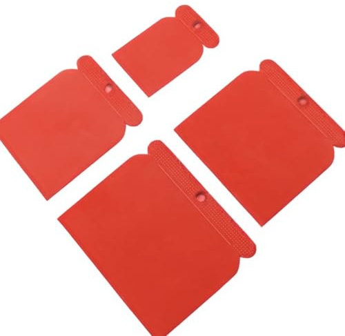 4 spatole in plastica giapponese, set di spatole flessibili in plastica di alta qualità, facili da pulire, spatola per superfici extra grandi, spatola per pittura acrilica