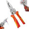 BNGXR 9 en 1 Pelacables Electricista, Alicates con Función de Medición de Corriente, Alicates Pelacables Multifuncional, Pelado de Cables, para Pelar, Prensar, Cortar, Tirar, Bobinar, Dividir
