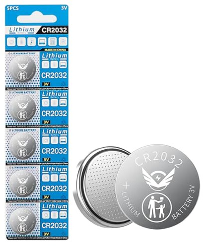 CR2032 Lithium Batter Pile Bouton 5 Pack