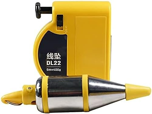 14 Oz (400g) Magnetic Plumb-Rite With 6m Auto Recoil Cord Quick-Stabilizing Bob, Plumb Bob Setter