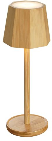 LuminexDesigns Tischlampe kabellos BAMO TL12 | Dimmbare Akku-Tischlampe, 5200mAh, USB-C, 3000K–6000K & IP54 für Schlafzimmer, Wohnzimmer, Esszimmer & Terrasse