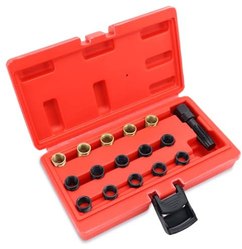 NCTNCX Reparatursatz für Zündkerzengewinde 16 Stück M14 x 1,25 mm Zündkerzen Gewindeeinsatz, Gewindereparatursatz,Gewindereparaturwerkzeuge